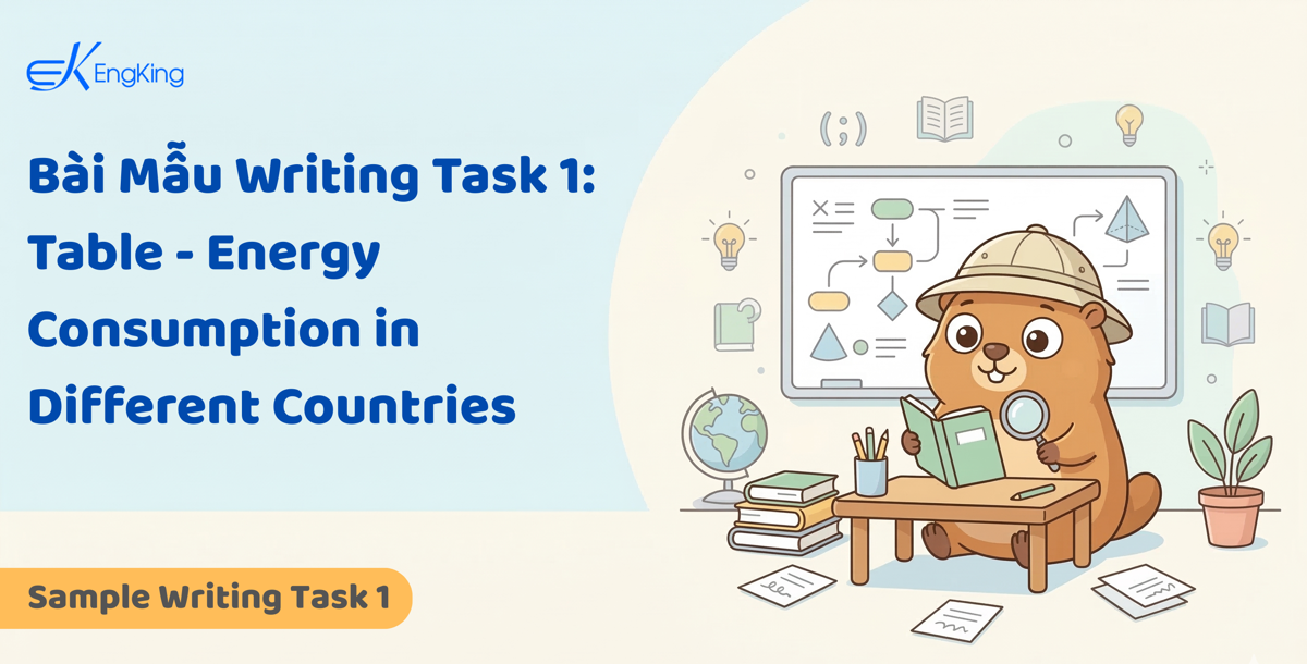 Bài Mẫu Writing Task 1: Table - Energy Consumption in Different Countries